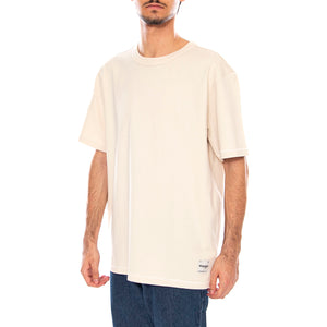 SS Solid Tee Vintage White - Maglietta Girocollo Uomo Bianca 112357430 WHT WRANGLER 