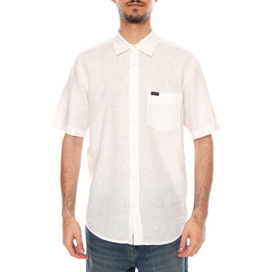 SS 1 Pkt Shirt White - Camicia Maniche Corte Uomo Bianca 112362728 WHT WRANGLER 