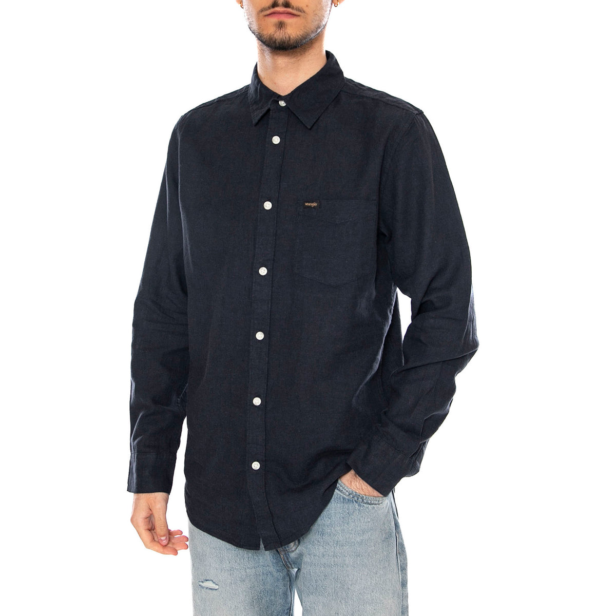 SHIRT DARK NAVY - Camicia Uomo Blu 112362751 BL WRANGLER 