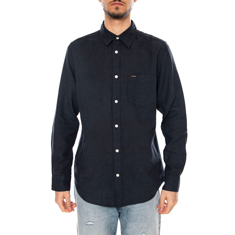SHIRT DARK NAVY - Camicia Uomo Blu 112362751 BL WRANGLER 