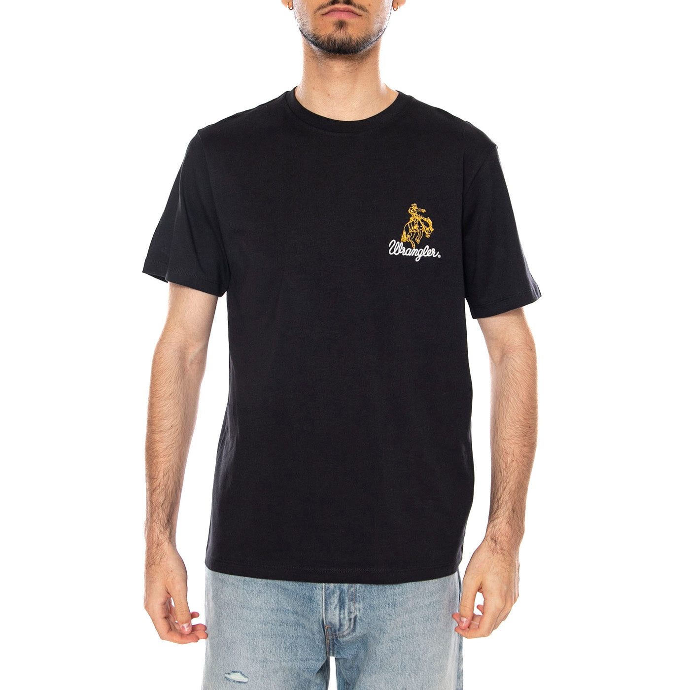 EMBROIDERY TEE BLACK - Maglietta Girocollo Uomo Nera 112377985 BLK WRANGLER 