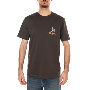 EMBROIDERY TEE WREN BROWN - Maglietta Girocollo Uomo Marrone 112377991 BRN WRANGLER 