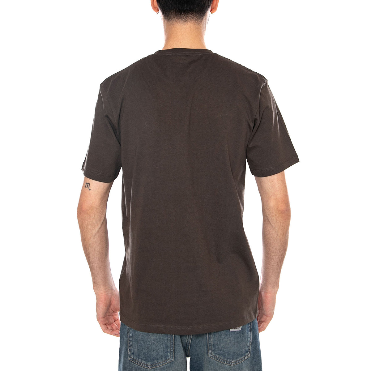 EMBROIDERY TEE WREN BROWN - Maglietta Girocollo Uomo Marrone 112377991 BRN WRANGLER 