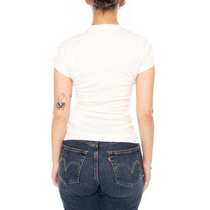 SHRUNKEN BAND TEE WORN WHITE - Maglietta Girocollo Donna Bianca 112378024 WHT WRANGLER 