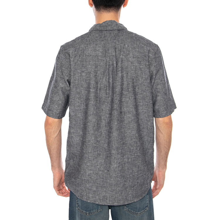 SS 1 PKT SHIRT DARK NAVY - Camicia Maniche Corte Uomo Blu Scuro 112378044 BL WRANGLER 