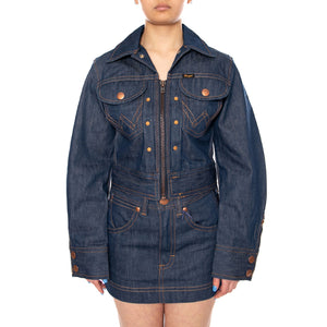 SUPER WRANGLER JACKET RAW BLUE - Giacca Denim Jeans Donna Blu 112378310 BL WRANGLER 