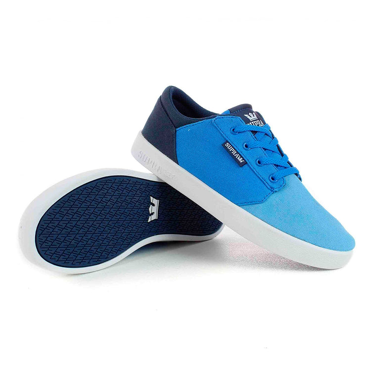Yorek -  Scarpe Profilo Basso Bambino / Bambina Blu / Bianche 58228-429-M-429 . SUPRA 