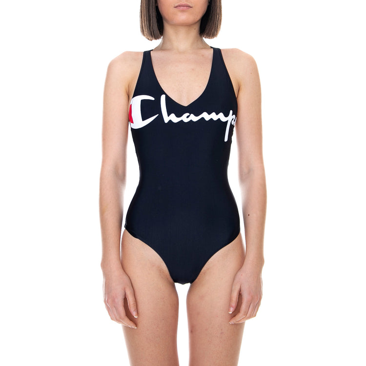 Logo Swim Suit - Black - Costume da Bagno Intero Donna Nero 111174-KK001 . CHAMPION 