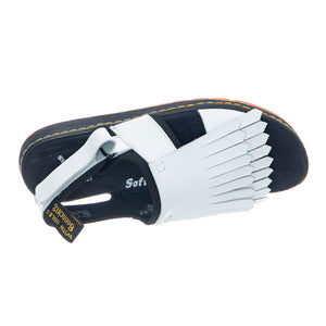 Rosalind White and Black Hydro Leather + Neoprene - Sandali Donna Nero DMSROSWHHL23468101 . DR.MARTENS 