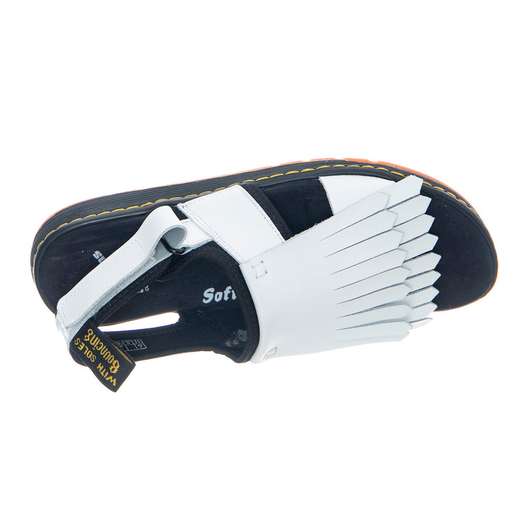 Rosalind White and Black Hydro Leather + Neoprene - Sandali Donna Nero DMSROSWHHL23468101 . DR.MARTENS 
