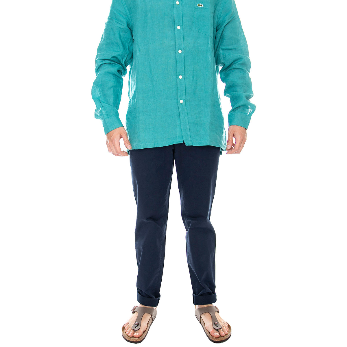 No Pince Chino Pants - Blue - Pantaloni Uomo Blu BAPAN2023-506-SS20 . BARBOUR 