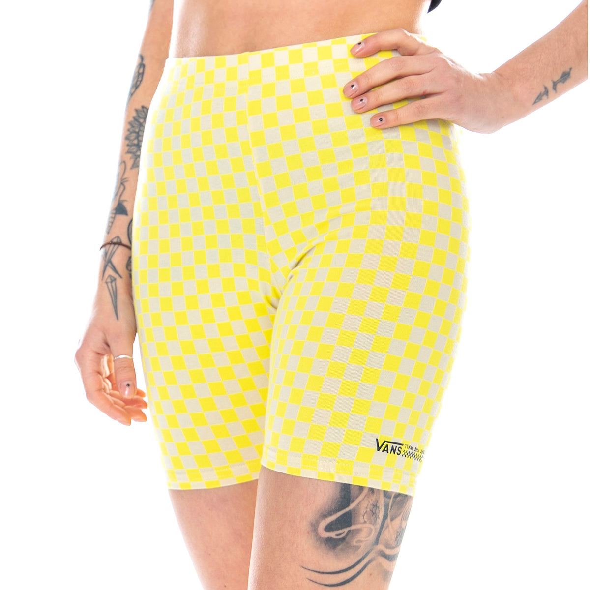 Wm Quantum Shorts - Lemon Tonic Checkerboard - Pantaloncini Donna Gialli VN0A4DR5VD71 . VANS 