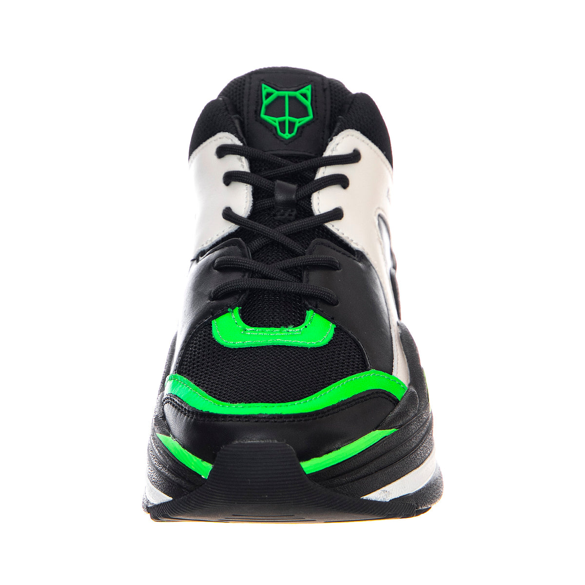 Track Shoes - Neon Green / Black - Scarpe Stringate Profilo Basso Donna Verdi / Nere NWSTRACK-NEOGRN . NAKED WOLFE 