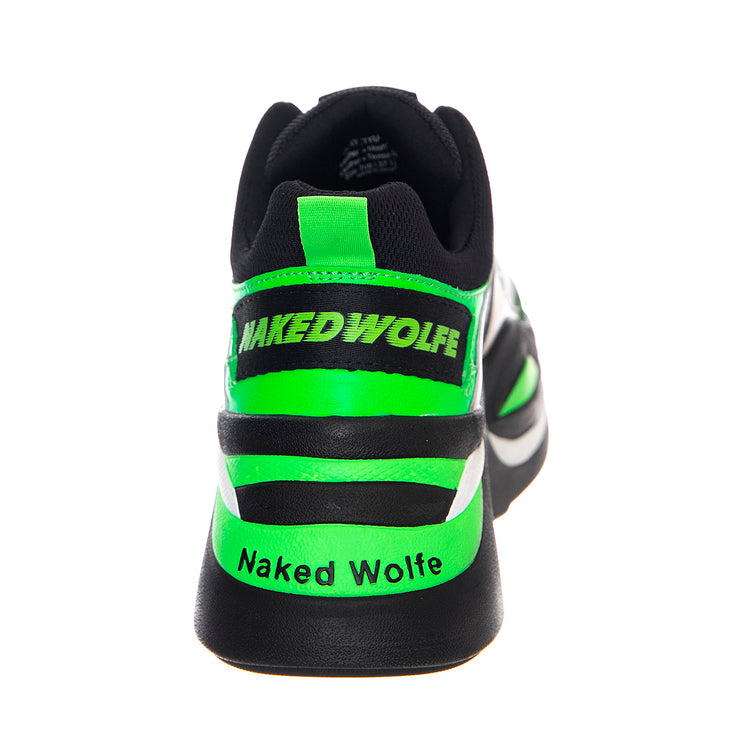 Track Shoes - Neon Green / Black - Scarpe Stringate Profilo Basso Donna Verdi / Nere NWSTRACK-NEOGRN . NAKED WOLFE 