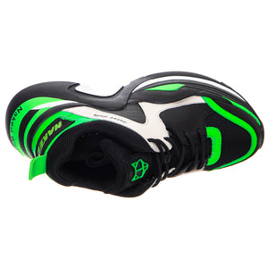 Track Shoes - Neon Green / Black - Scarpe Stringate Profilo Basso Donna Verdi / Nere NWSTRACK-NEOGRN . NAKED WOLFE 