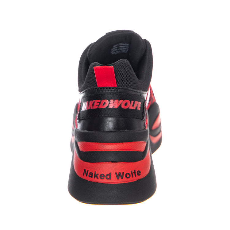 Track Sneakers - Red / Red Leopard / Black - Scarpe Profilo Basso Donna Multicolore NWSTRACK-REDRED . NAKED WOLFE 