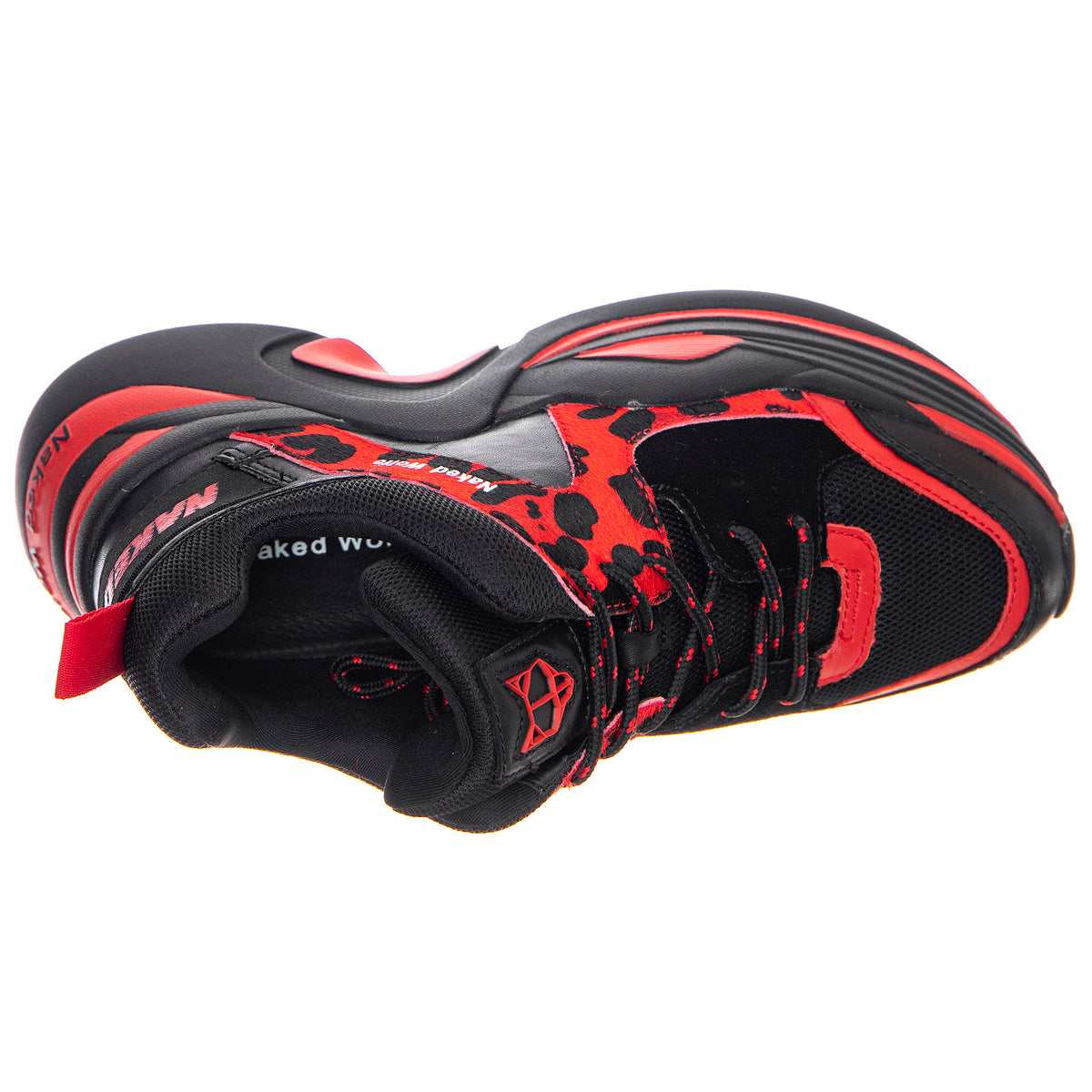 Track Sneakers - Red / Red Leopard / Black - Scarpe Profilo Basso Donna Multicolore NWSTRACK-REDRED . NAKED WOLFE 