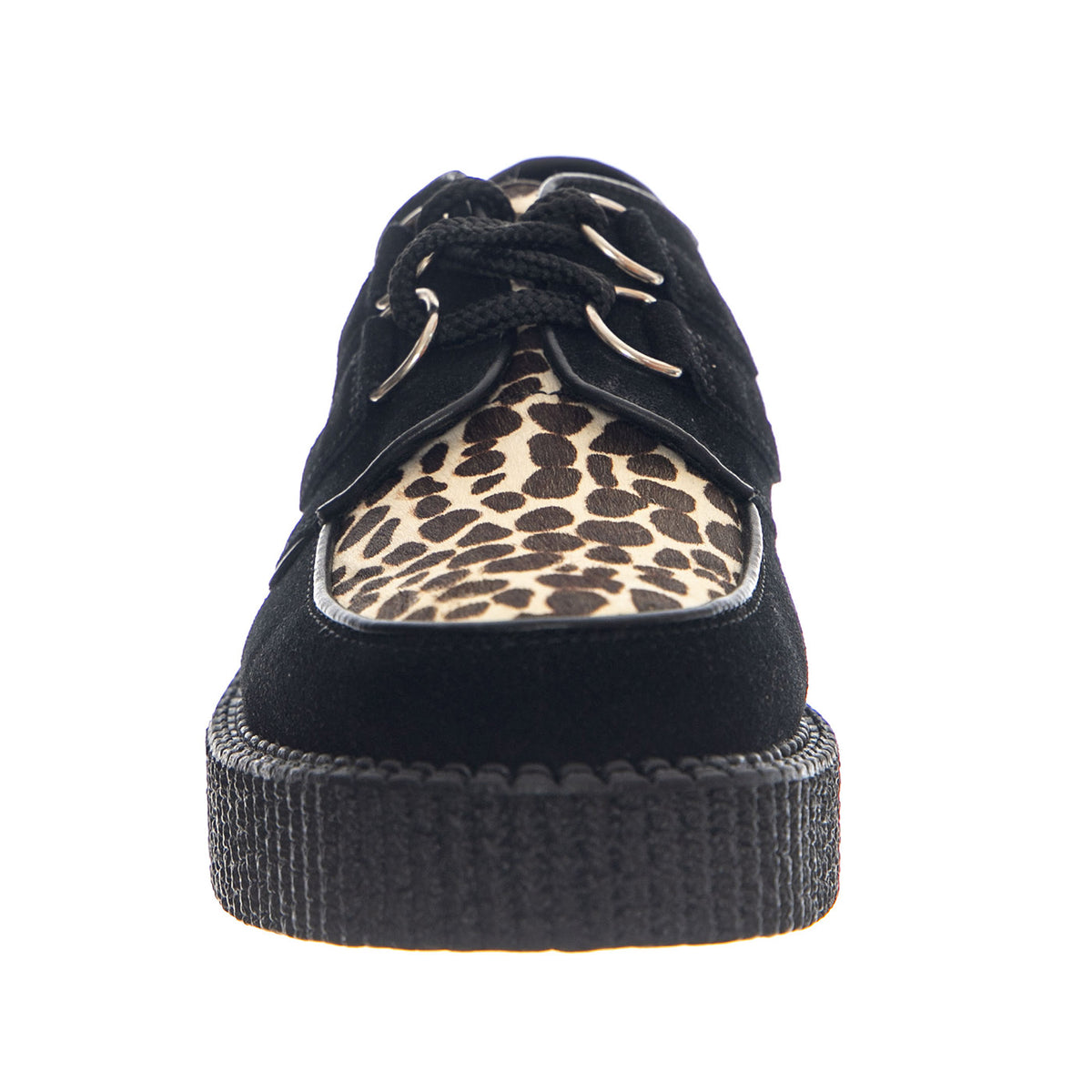 Wulfrun Shoes - Black / Leopard - Scarpe Stringate Profilo Basso Donna Multicolore UDSUM-C010-BKS-LEO . UNDERGROUND 