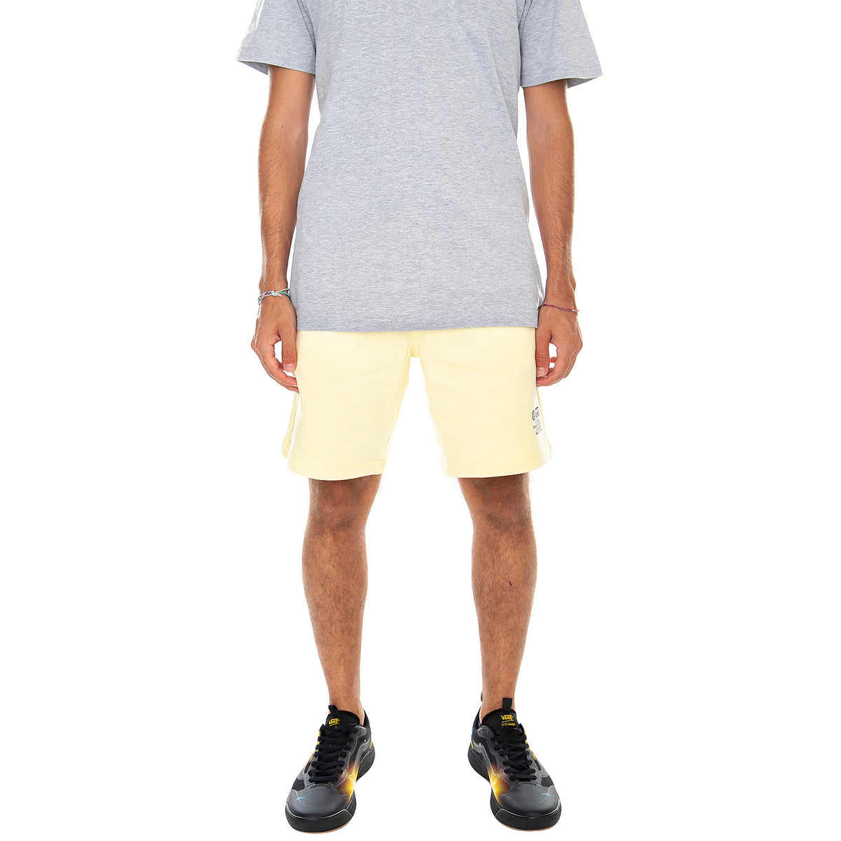Mn Distort Type Fleece Shorts - Double Cream - Bermuda Uomo Gialli VN0A49SJYKA1 . VANS 