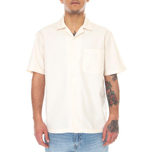Mens Ray Shirt - Ecru - Camicia Maniche Corte Uomo Beige 330267-360 . ELVINE 