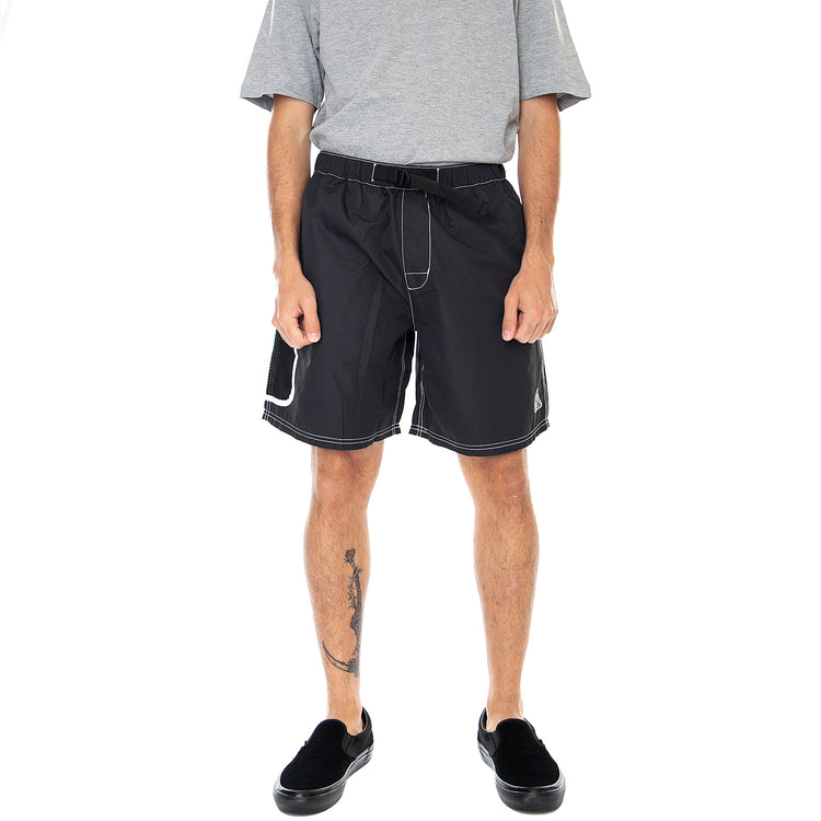 Mens Peak Contrast Shorts - Black - Bermuda Uomo Neri PT00157-BLACK . HUF 