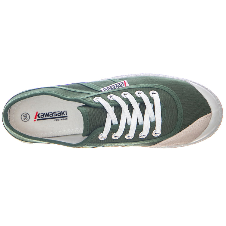 Basic Canvas Shoes - Green - Scarpe Stringate Profilo Basso Uomo / Donna Verdi KWS192495-3026 . KAWASAKI 