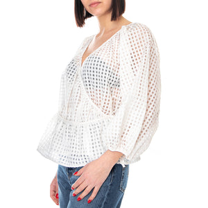 Womens Delilah Wrap Top - Sugar Swizzle - Top Donna Bianco 29542-0002 . LEVIS 