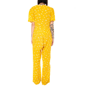 Womens Clover Romper Playsuit - Gold / Multi - Tuta Donna Gialla 242020084-GLD . OBEY 