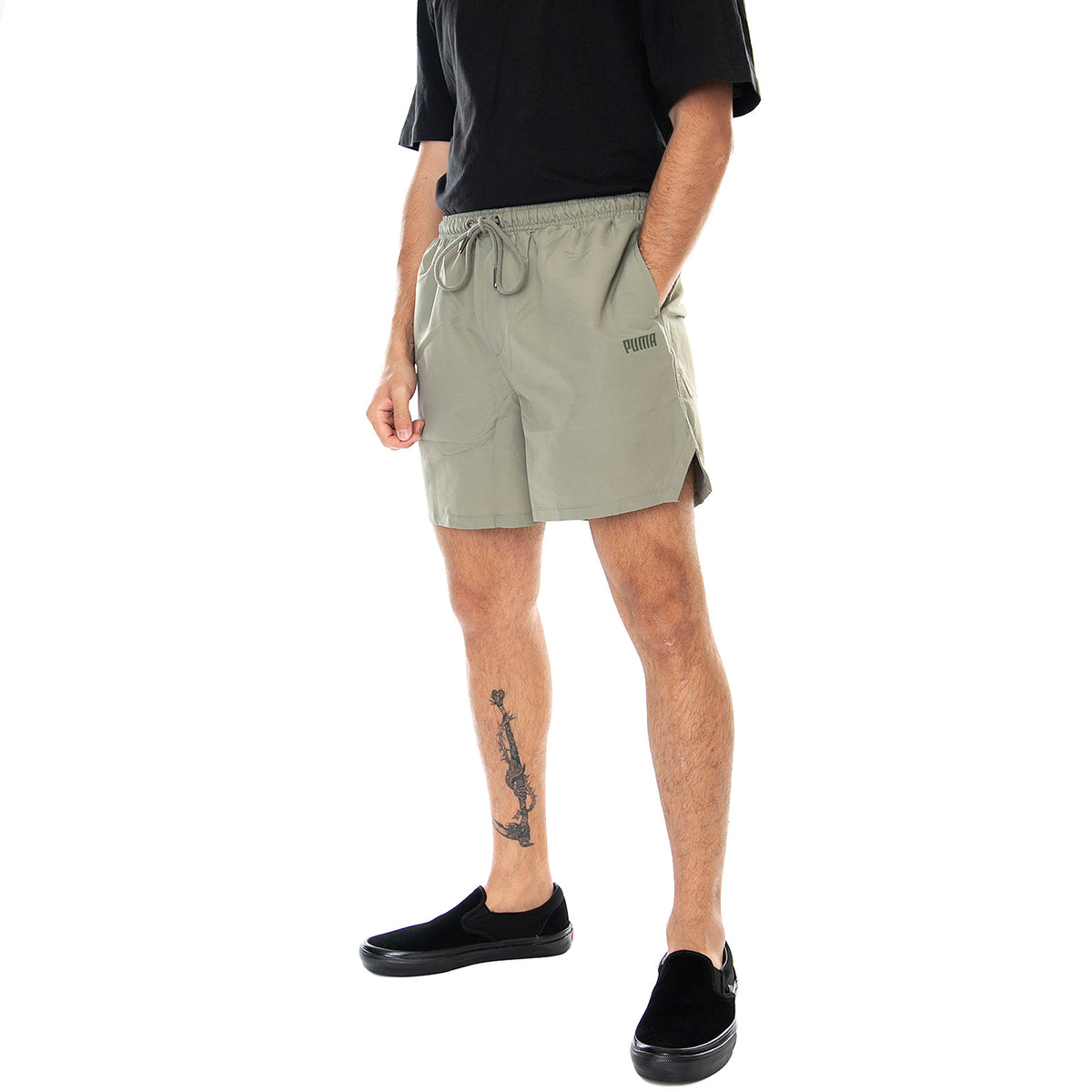 Mens Mirage Mox EB Shorts - Puma White / Green - Bermuda Uomo Verdi 53047273 . PUMA 