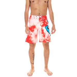 Mens Hand Boardie Swim Shorts - Red Tie Dye - Bermuda da Bagno Uomo Multicolore SC-SS21-082 . SANTA CRUZ 