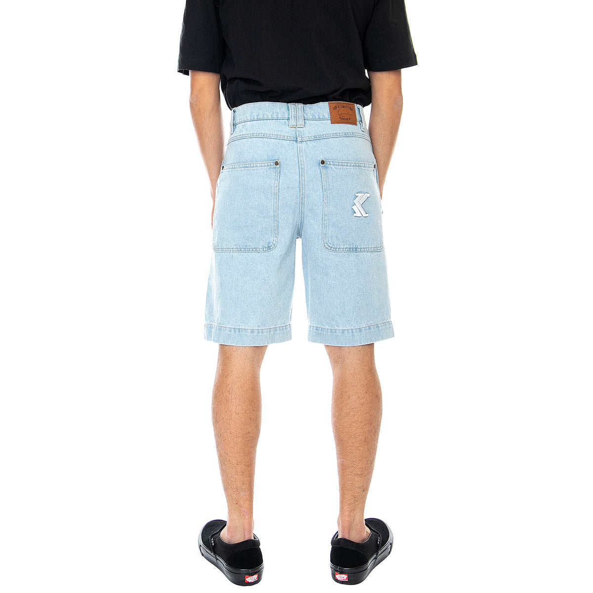 Mens Og Rinse Denim Jeans Shorts - Light Blue - Bermuda Denim Jeans Uomo Blu KRCKKMQ12112LBLU . KARL KANI 