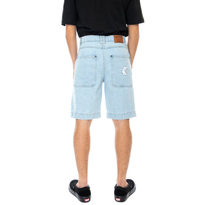 Mens Og Rinse Denim Jeans Shorts - Light Blue - Bermuda Denim Jeans Uomo Blu KRCKKMQ12112LBLU . KARL KANI 