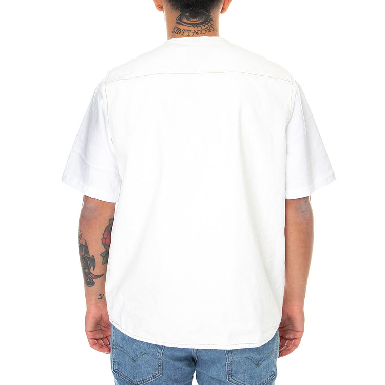 Mens Signature Utility Vest Jacket - Off White - Giacca Estiva Smanicata Uomo Bianca KRCKKMQ12162OWHT . KARL KANI 