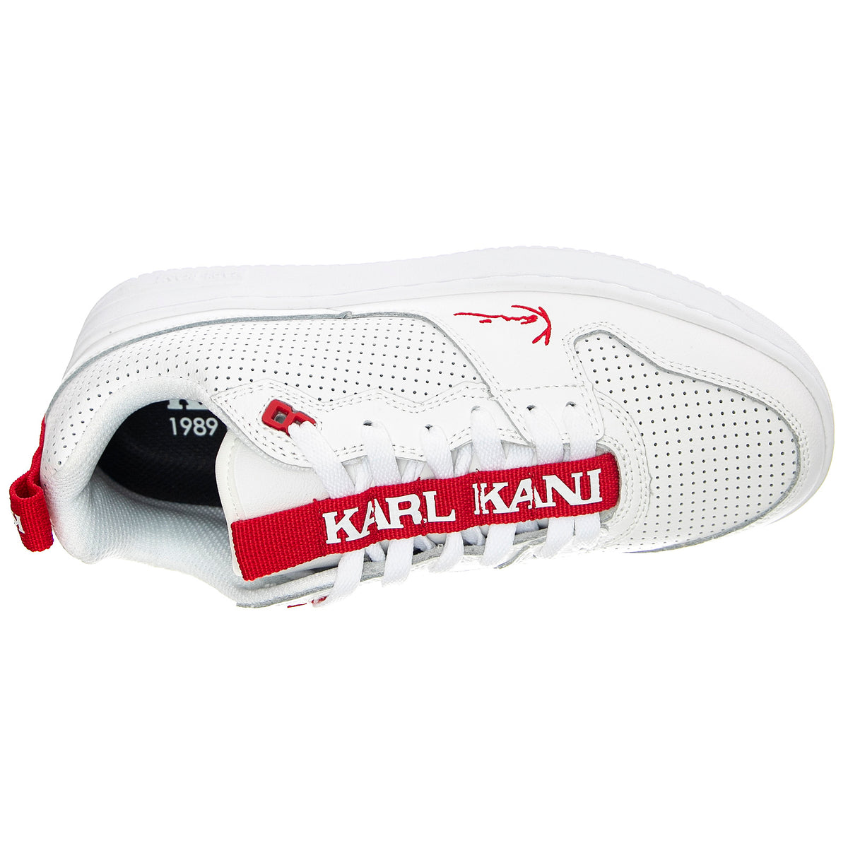 Mens Kani 89 TT Shoes - White / Red - Scarpe Stringate Profilo Basso Uomo Bianche KRSKKFWM000007 . KARL KANI 
