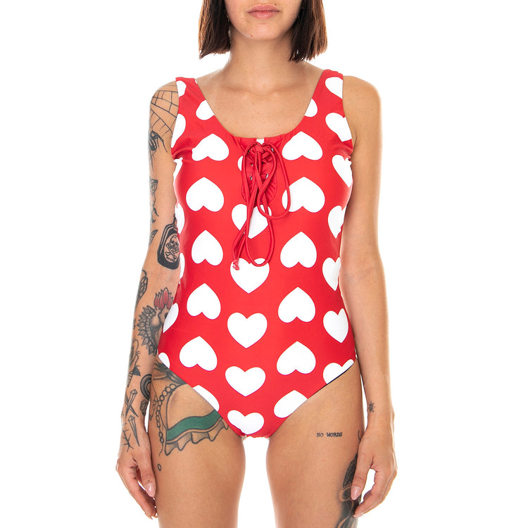 Love Lace Up - Costume da Bagno Intero Donna Multicolore LOW60099SWM-RED . LAZY OAF 