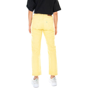 501 Crop Yd Botanical Gardenia - Pantaloni Denim Jeans Donna Gialli / Arancioni 36200-0219 . LEVIS 
