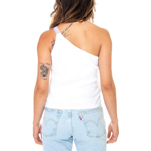 Rib Asymetric - Canotta Donna Bianca SRAR00001-WHT . ARIES 