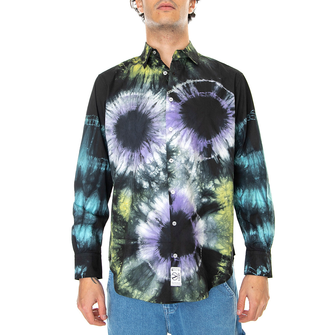 Tie-Dye Headlights - Camicia Uomo Multicolore SRAR40102-MLT . ARIES 