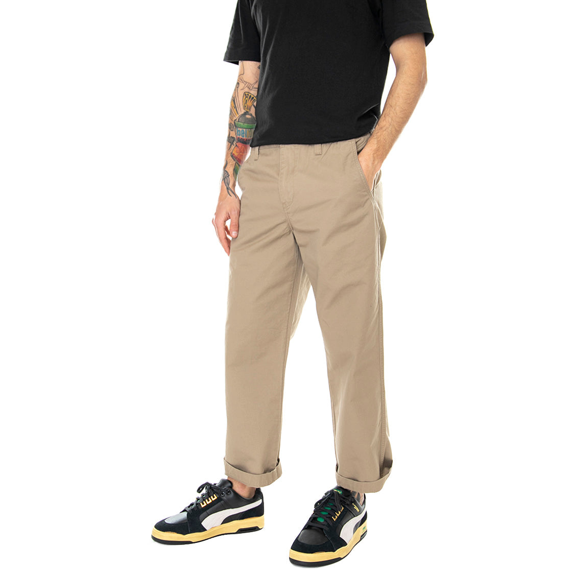 Dallas Leather StoneW - Pantaloni Uomo Marroni I024924.8Y.06.00 . CARHARTT WIP 