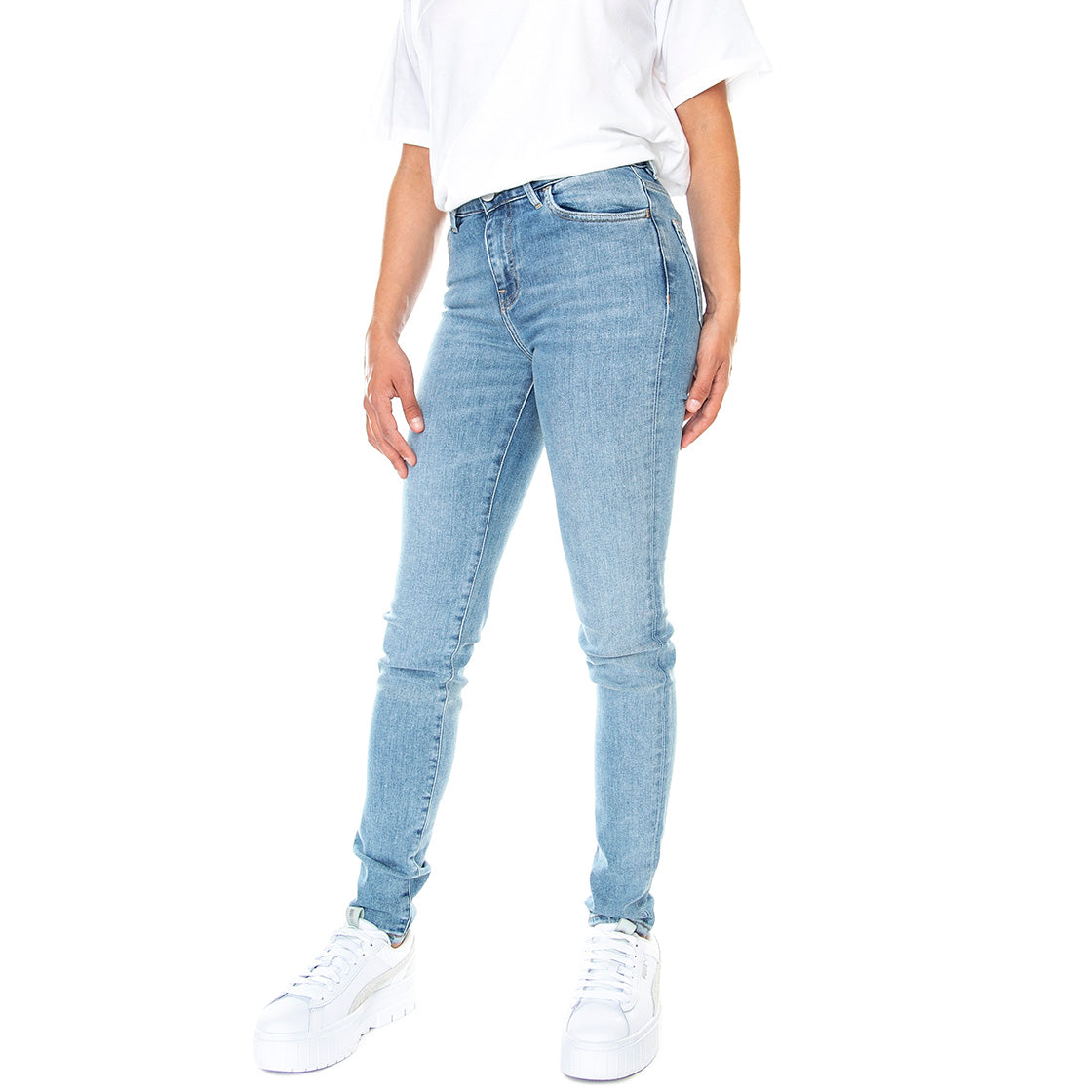 W' Bix Pant Blue LSW - Pantaloni Denim Jeans Donna Blu I026603.01.47.00 . CARHARTT WIP 