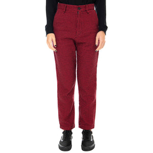 W' Norvell Pant Black / Cardinal Check - Pantaloni Donna Neri / Rossi I027000.9N.90.03 . CARHARTT WIP 