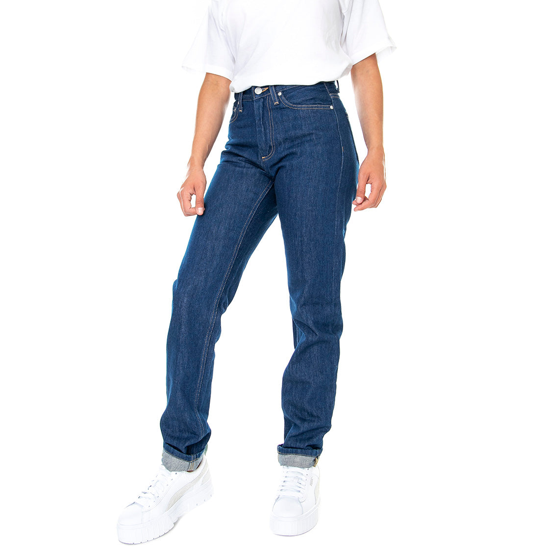W' Page Carrot Pant Blue Rinsed - Pantaloni Denim Jeans Donna Blu I027403.01.02.00 . CARHARTT WIP 