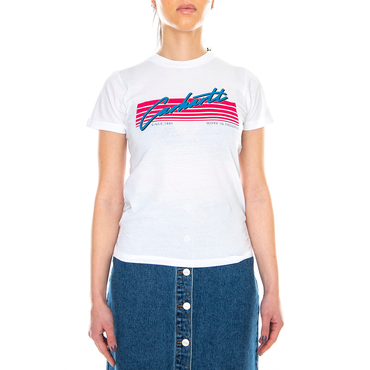 W' S/S Horizon T-Shirt White - Maglietta Girocollo Donna Bianca I027837.02.00.03 . CARHARTT WIP 