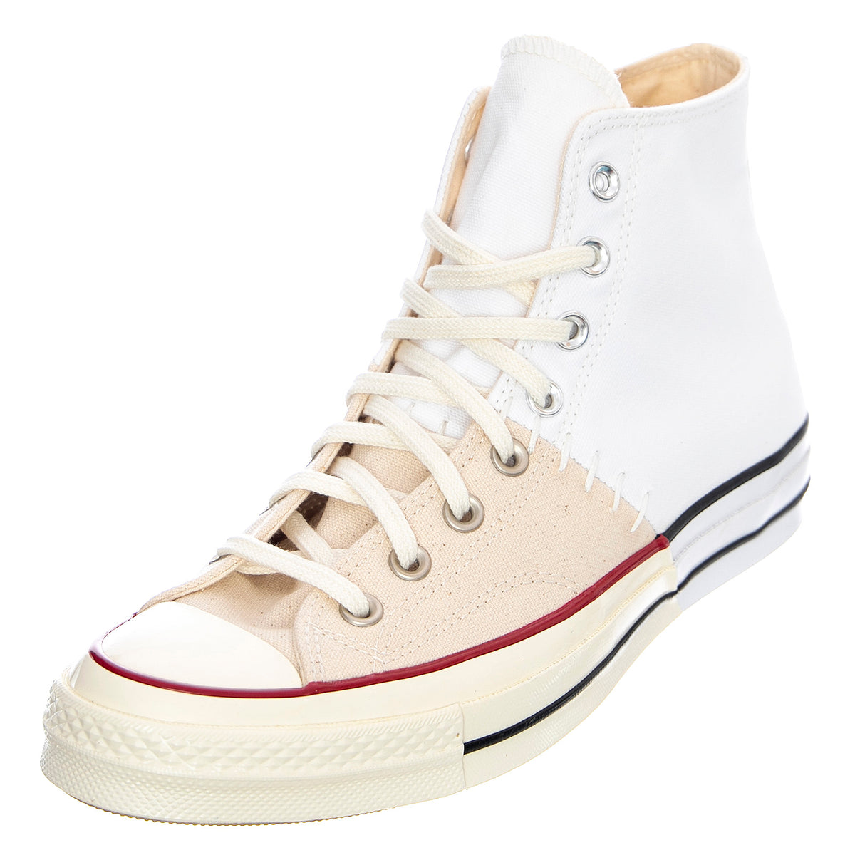 Chuck 70 Reconstructed Canvas Hi Sneakers - White / Egret - Scarpe Profilo Alto Uomo Bianche 164556C . CONVERSE 