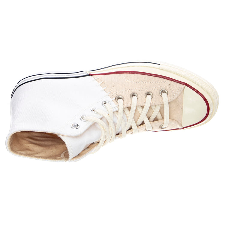 Chuck 70 Reconstructed Canvas Hi Sneakers - White / Egret - Scarpe Profilo Alto Uomo Bianche 164556C . CONVERSE 