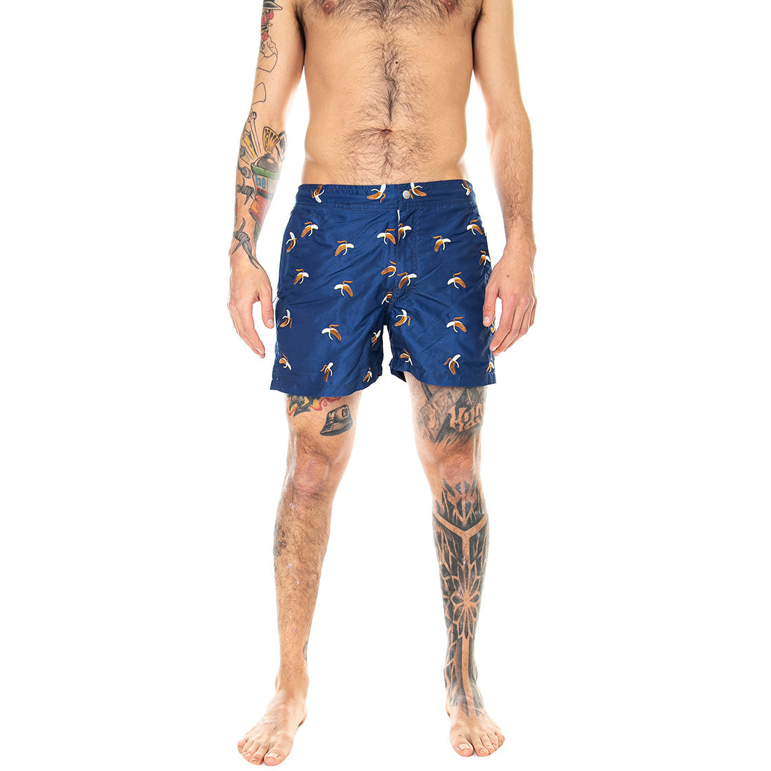 Full Embroidery Banana - Costume da Bagno Uomo Blu / Multicolore 5001-145 . OAS 