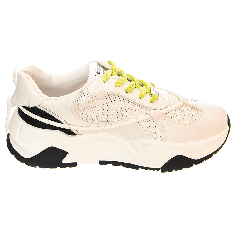 Womens Ultra Jam White Lace-Up Low-Profile Shoes SMPULTRA JAM-WGR . STEVE MADDEN 