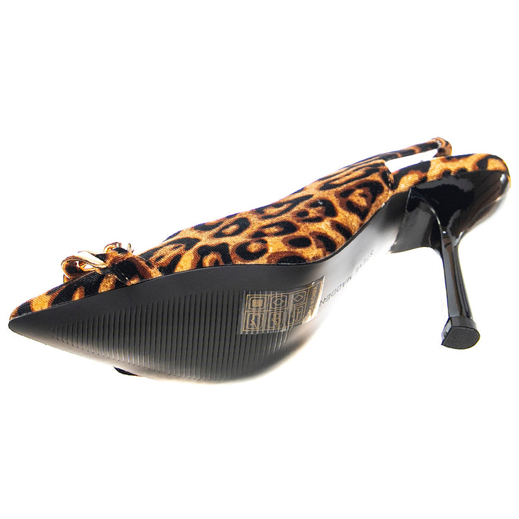 Womens Jazzily Leopard Velvet Sandals SMSJAZZILY-LEO . STEVE MADDEN 