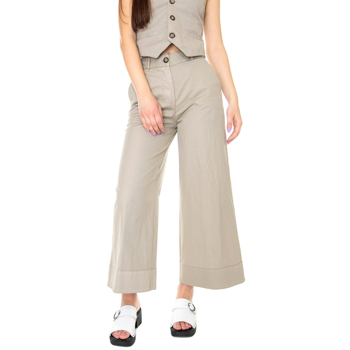 W' Pantalone Gres 311SD25012 - Pantaloni Donna Begie 311SD25012-S2247 . ALESSIA SANTI 