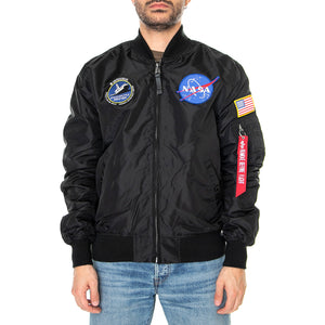 M' MA-1 TT NASA Reversible II Black - Giacca Estiva Uomo Nera 186101-03 . ALPHA INDUSTRIES 